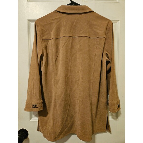 Tan Blazer Size Small JM Collection 3/4 Length - Picture 4 of 5